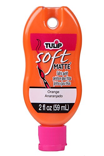 Tulip Soft Fabric Paint, Washable, Stays Soft and Flexible, Permanent Paint, for Light and Dark Fabrics, 2 fl oz, Orange