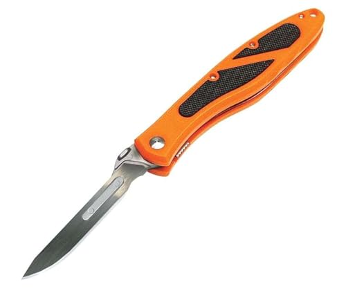 Havalon Piranta-Edge Skinning Knife with 60A Replaceable Blades – Rugged Handle, Easy-Clean Design, and Nylon Holster