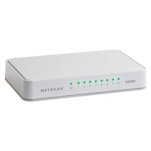 NETGEAR 8-Port Gigabit Ethernet Unmanaged Switch (GS208) Simple plug-and-play hub