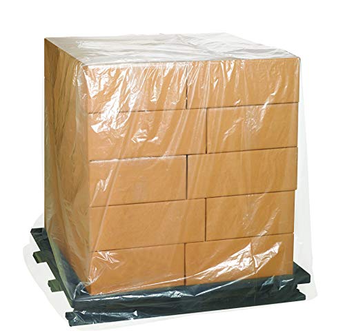 Aviditi 41" x 31" x 56" Pallet Covers/Bin Liners, 2 Mil, Clear, Perforated Roll, Use to Protect Pallets and Equipment During Shipment or Storage (1 Roll of 100)