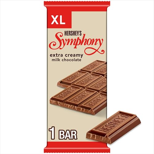 HERSHEY'S SYMPHONY Milk Chocolate, Almonds and Toffee XL, Candy Bar, 4.25 oz (16 Pieces)