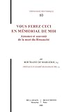 Vous Ferez Ceci En Mmorial De Moi Thologie Historique