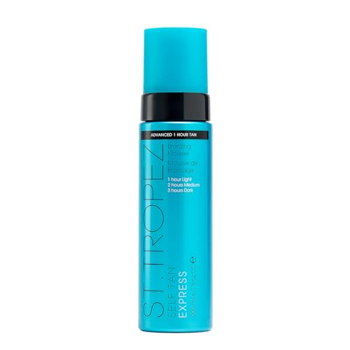 St.Tropez Light/Medium/Dark 1-3 hr Express Mousse for a Streak-Free, Natural Sunless Tan with Fast Application and Flawless Results, Cruelty-Free & Vegan -6.7 fl oz