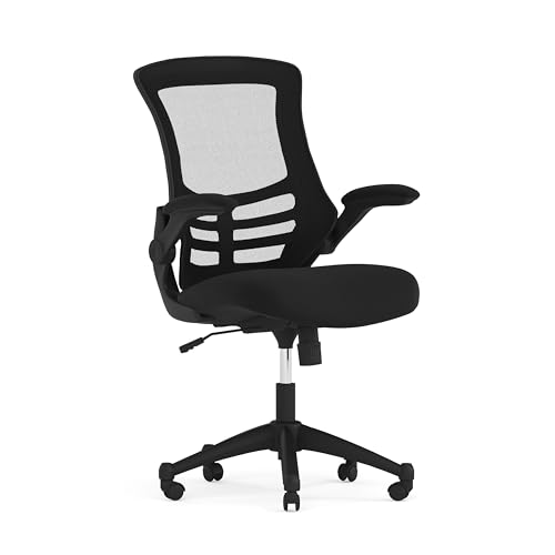 Flash Furniture Kelista Mid-Back Swivel Office Chair with Adjustable Seat Height, Ergonomic Mesh Desk Chair wi