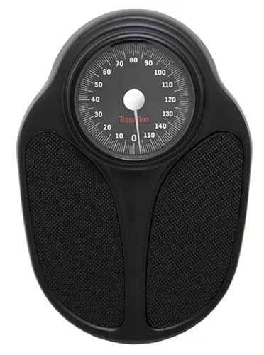 (-15%) TERRAILLON Mechanische Personenwaage – Semiprofessionell, Anti-Rutsch-Beschichtung, Große Anzeige, 160kg max. – Modell „TPRO Plus“ in Schwarz