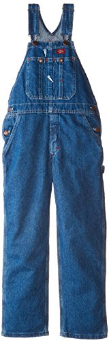 Dickies Big Boys' Denim Bib Overall, Stone Washed Indigo Blue, X-Large/18/20