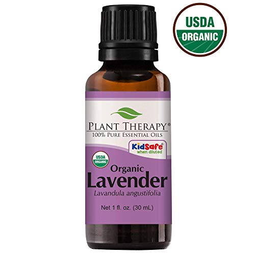 Plant Therapy Organic Lavender Essential Oil 100% Pure, USDA Certified Organic, Undiluted, Natural Aromatherapy for Diffusion & Topical Use, For Skin, Hair, Relaxation, Premium Therapeutic Grade 30 mL