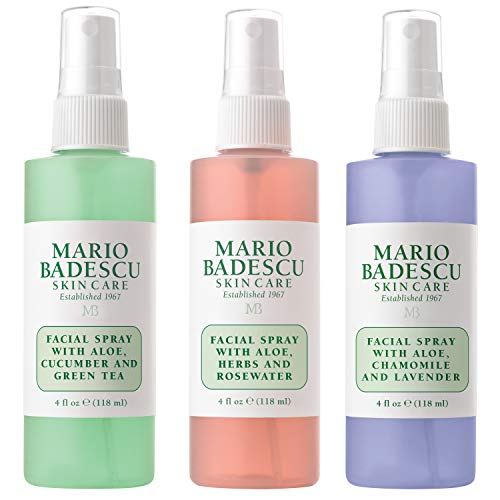 Mario Badescu Facial Spray Trio - Cucumber, Rose, Lavender - Cooling, Hydrating Mists for All Skin Types : Beauty & Pers