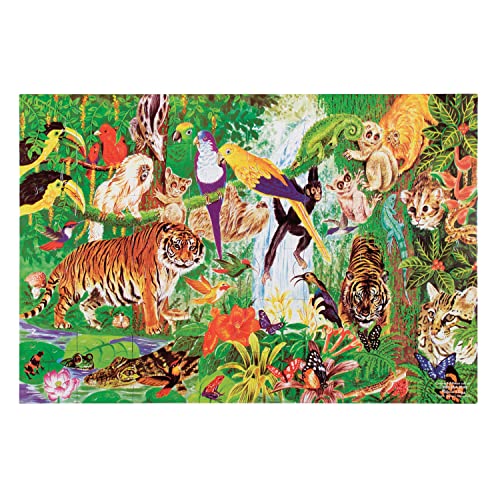 Melissa & Doug Rainforest Floor Puzzle, 48 pc Jumbo Jigsaw Puzzle, Educational Screen Free Activity for Toddler, Preschoolers and Kids Ages 3+ (2 x 3 Feet) - FSC Certified