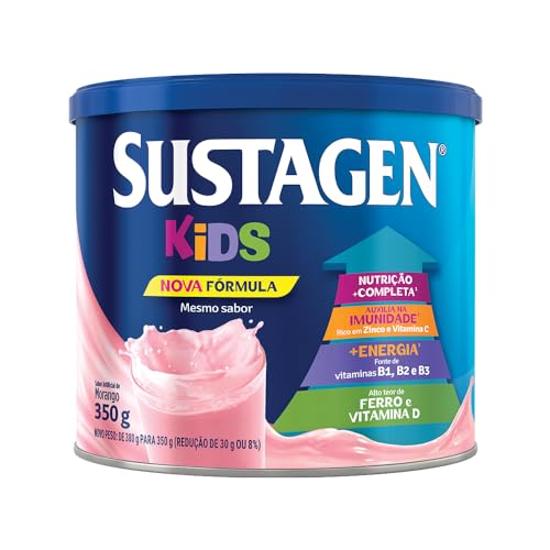 Sustagen Kids Complemento Alimentar Sabor Morango - Lata 350G