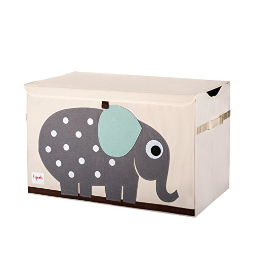 3 Sprouts Elephant Toy Chest, Grey (885185065149)