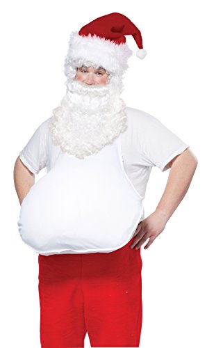 California Costumes Men's Santa Belly, White, One Size