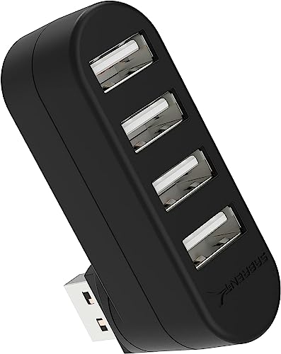 Sabrent 4-Port Rotating Hub Compact & Capable Portable Sabrent hub for use with most laptops and