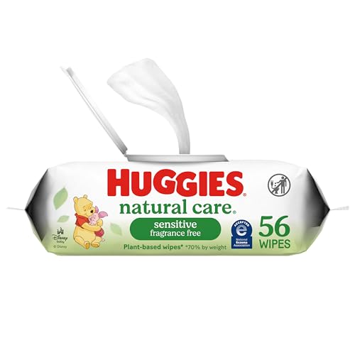Huggies Natural Care Sensitive Baby Wipes 1 Flip-Top 56 Wipes