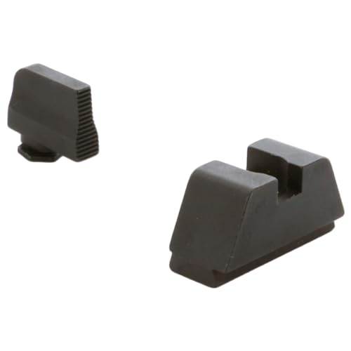 AMERIGLO Optic Compatible Sight Set for Glock - XL Tall Black Serrated .315" Front, Flat Black .394" Rear