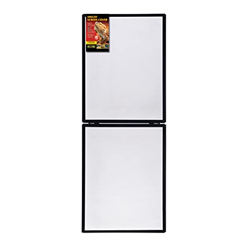 Exo Terra Hinged Terrarium Screen Cover, 60 Breeder/75 Gallon – Easy Access, 18.75”x 48.75” Full Open, Durable UV Ventilation