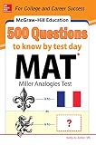 Mcgrawhill Education 500 Mat Questions To Know By Test Day Mcgrawhills 500 Questions