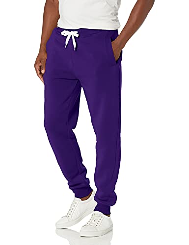 Southpole Men's Basic Active Fleece Jogger Pants-Regular and Big & Tall Sizes, PUR, M