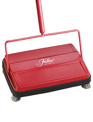 Fuller Brush 17052 Electrostatic Carpet & Floor Sweeper - 9" Cleaning Path - Lightweight - Ideal for Crumby Messes - Works On Carpets & Hard Floor Surfaces - Red