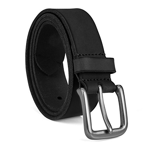 Timberland Men's 35mm Classic Buckle Jean Leather Belts, Black, 38