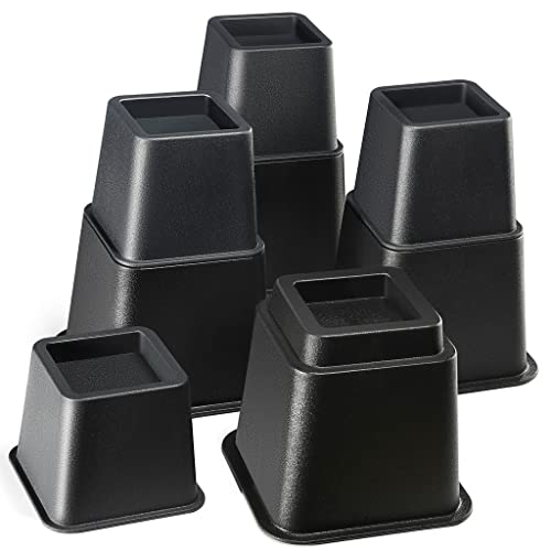 Home It Adjustable Bed Risers 3 5 or 8 Inch Heavy Duty 4 Pack