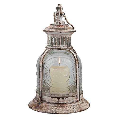 Stonebriar Antique White Metal Candle Lantern Most authentic antique look of the lot.