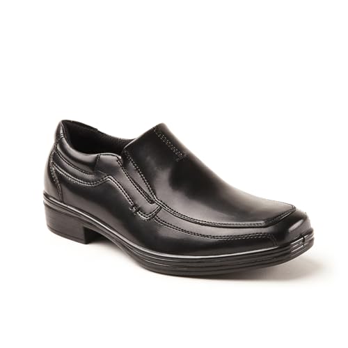 Deer Stags Boys' Wise Slip On Youth Dress Shoes Loafers for Church, Formal, School Uniform / Black / 3.5 Big Kid / Medium