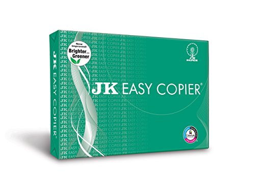 JK Easy Copier Paper | A4 Size | 70 GSM | 500 Sheets | White Paper, 1 Ream | For Laserjet & Inkjet Printer | Fast Drying | Both Side Print | Eco Frien