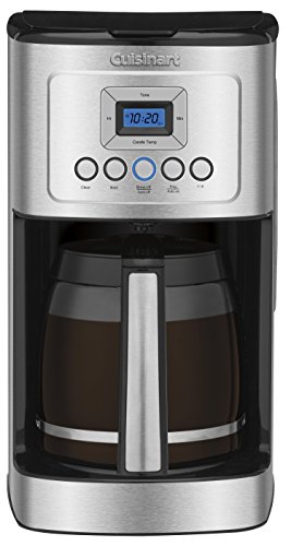 Cuisinart14-Cup Coffee Maker, Programmable PerfecTemp Glass Carafe Coffee Machine with 1-4 Cup Setting, Brew Strength C