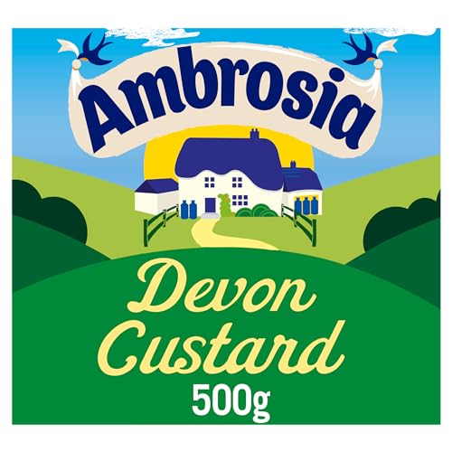Ambrosia Devon Custard, Creamy & Delicious Ready-to-Eat Dessert, Traditional British Favourite, 500 g Carton