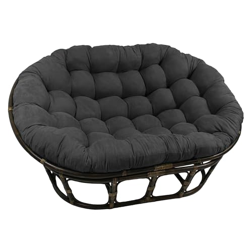 Blazing Needles Proposed Modified ASIN Name Microsuede Double Papasan Cushion, 1 Count (Pack of 1), Steel Grey, (Frame NOT Included)