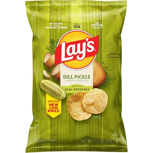 Lay's Potato Chips Dill Pickle Flavor, 7.75 Oz