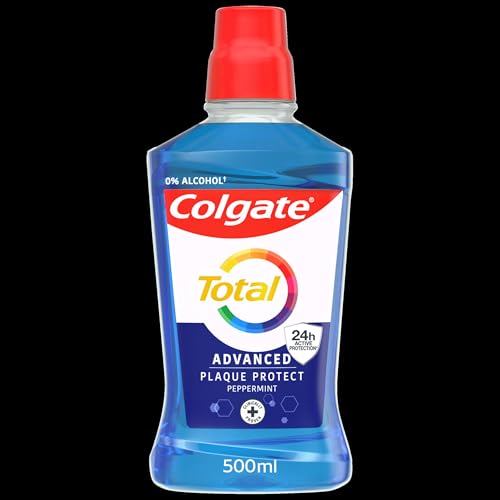 Colgate Total Peppermint Blast Mouthwash with CPC,500 ml | Protects Against Germs for 24hrs*