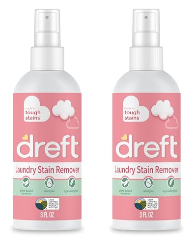 Dreft Stain Remover for Baby Clothes and Hypoallergenic Baby Stain Remover Spray, Travel Size Stain Treater, 3 Fl Oz ( Pack of 2)