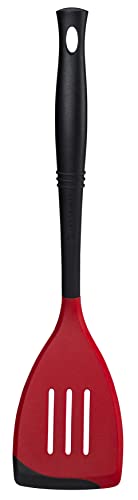 Le Creuset Revolution Bi-Material Slotted Turner, 13.5" x 2.5", Cerise