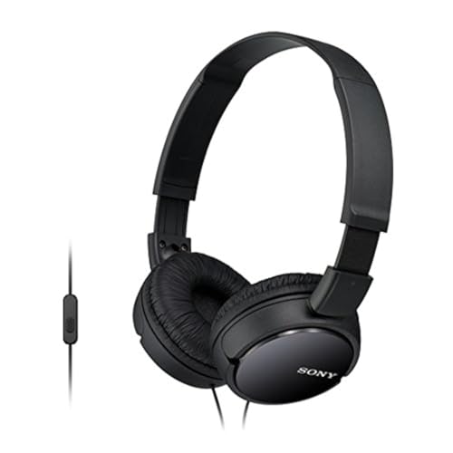 (-35%) Sony MDR-ZX110AP faltbarer Bügelkopfhörer mit Headsetfunktion, Schwarz, Mit Mikrofon, 25