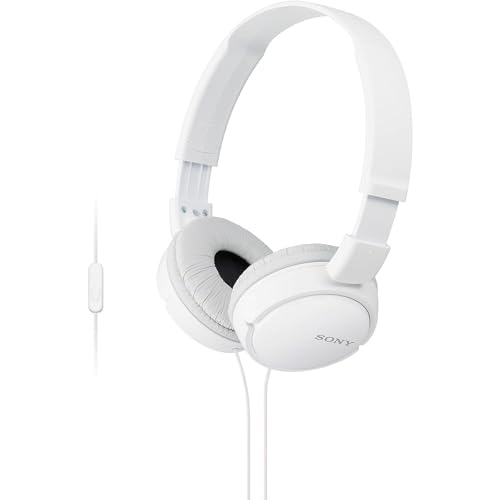 (-30%) Sony MDR-ZX110AP faltbarer Bügelkopfhörer mit Headsetfunktion, Mit Mikrofon, Weiß