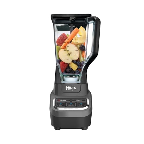 Ninja Professional Blender 1000W, Total Crushing Technology- Smoothies, Ice Crushing & Frozen Fruit, Full-Size Countertop Blender, 72-oz. Pitcher, Black & Grey, BL610