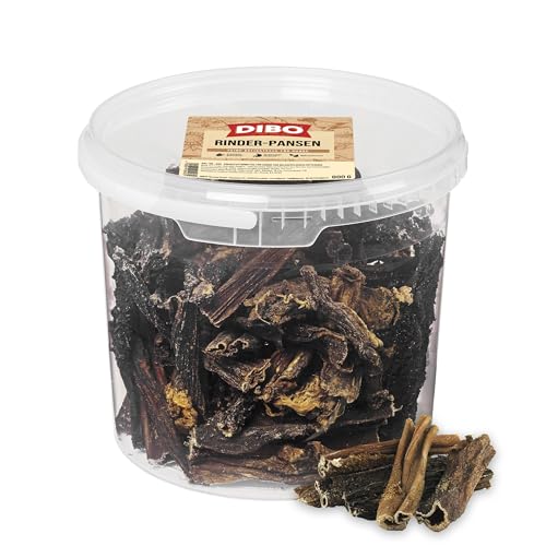 (-24%) DIBO Rinderpansen im Eimer, 800g, der kleine Naturkau-Snack oder Leckerli für Zwischendurch, Hundefutter, Qualitätskauartikel ohne Chemie