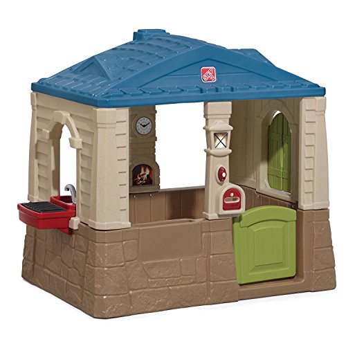 Step2 Happy Home Cottage & Grill Kids Playhouse A play grill, realistic colors and built-in drain