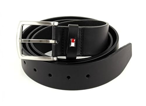 (-51%) Tommy Hilfiger Herren Gürtel New Denton Belt 4.0 Ledergürtel, Schwarz (Black), 85 cm