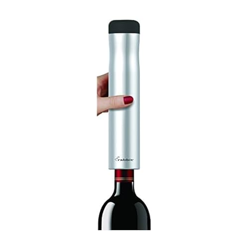 Rabbit Automatic Electric Corkscrew - Hands-Free Wine Opener with Integrated Foil Cutter, Rechargeable Cordless Electric