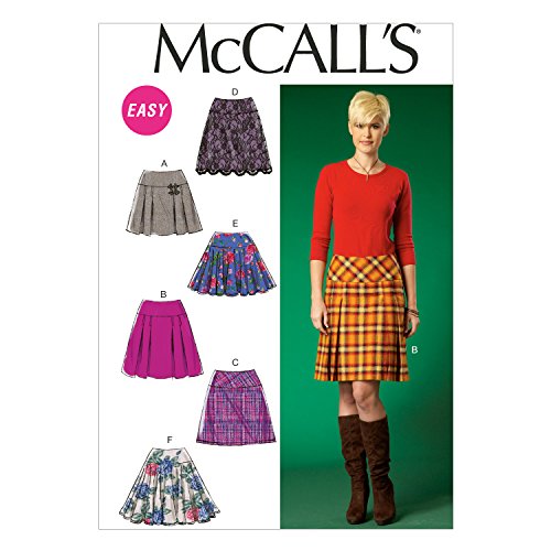 McCall's Patterns MC7022, Misses Skirts,Sizes, Cotton,Wool, White, E5 (14-16-18-20-22)