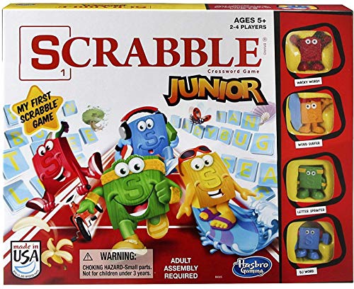 Hasbro Gaming Scrabble Junior Board Game | 2-4 Players | Family Educational Word Games for Kids | Back to School Gifts for Classroom | Ages 5+