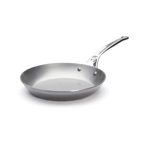 De Buyer MINERAL B Pro Carbon Steel Fry Pan - 9.5” Diameter, 6.9” Cooking Surface - Ideal for Searing, Sauteing & Reheating - PFAS, PFOA & PFOS Free - Made in France
