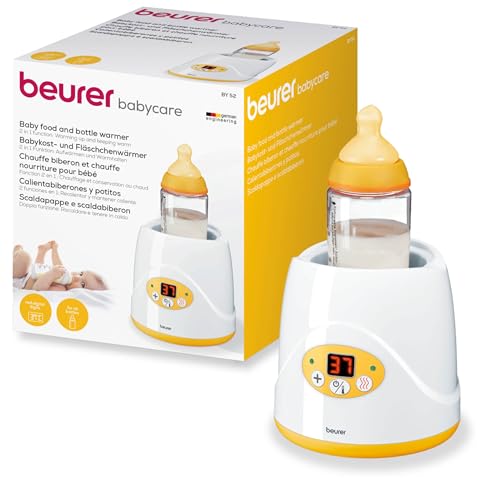 (-59%) Beurer BY 52 Babykost- und Fläschchenwärmer, Erwärmen und Warmhalten von Babynahrung, 8 Minuten Aufwärmzeit, digitale Temperaturanzeige, passend für alle handelsüblichen Babyflaschen, 1 Stück