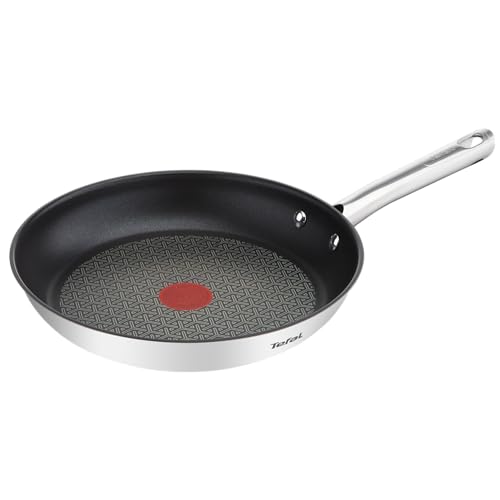 🔥 STARKER PREIS (-42%) Tefal Duetto Bratpfanne 32 cm Induktion, Edelstahlpfanne mit Antihaftversiegelung, Thermo-Signal bei idealer Brattemperatur, leichte Reinigung, für alle Herdarten geeignet, A70408