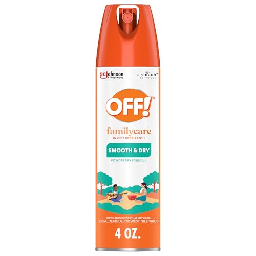 OFF! FamilyCare Mosquito, Tick, and Insect Repellent Aerosol, Smooth and Dry Formula Bug Spray, Provides up to 6 Hours of Protection, 4 oz