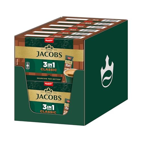 (-32%) Jacobs 3in1 Classic, Instant Kaffee Sticks, löslicher Bohnenkaffee mit Creamer und Zucker, 12 x 10 Sticks, 120 Getränke