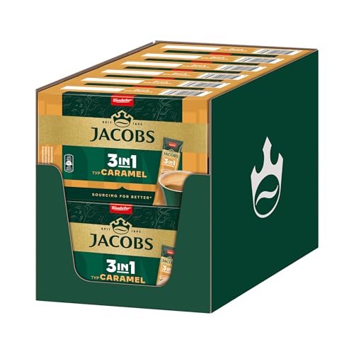 (-28%) Jacobs 3in1 Caramel, Instant Kaffee Sticks, löslicher Bohnenkaffee mit Creamer und Zucker, 12 x 10 Sticks, 120 Getränke